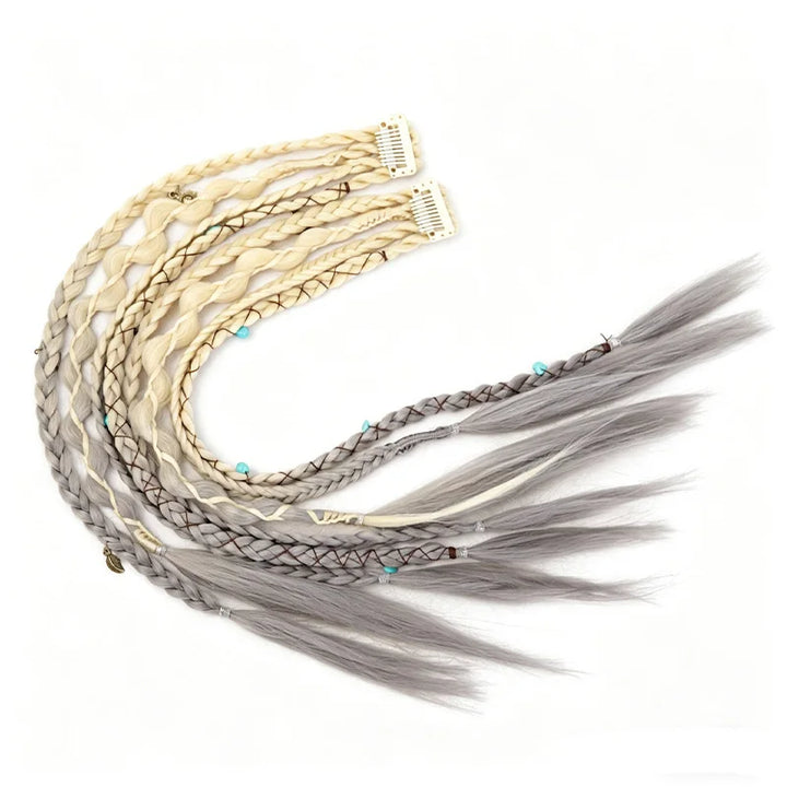 Long Hand-Woven Clip-In Hair Braid - JoySky Hair