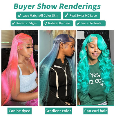 Poker Face 250% Hd Lace Wig 13x6 Human Hair Transparent PrePlucked Straight Lace Frontal 38 40 Inch Lace Front Wigs