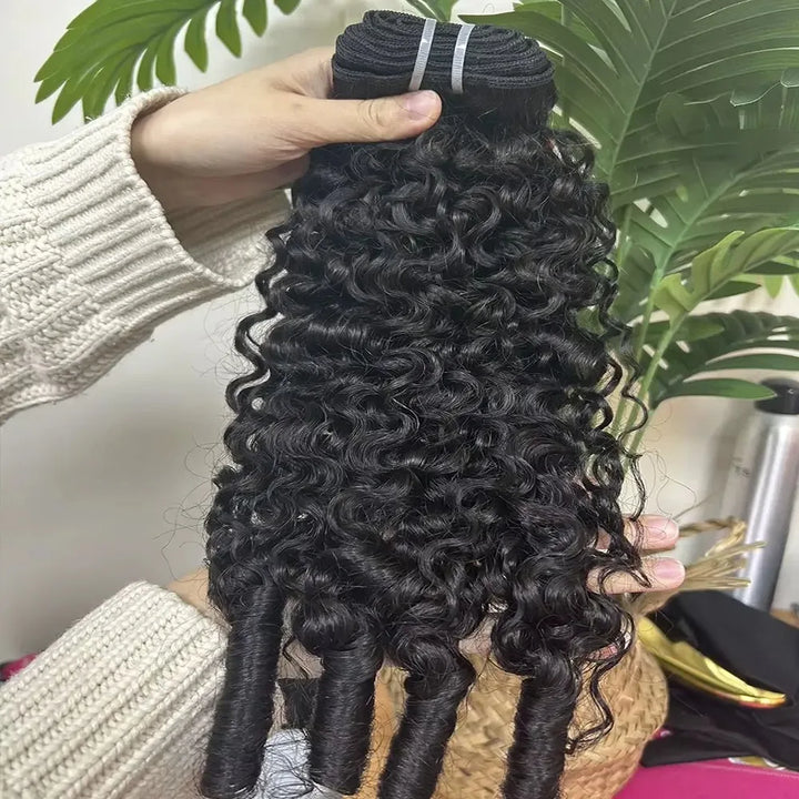 Deep Curly Burmese Human Hair Bundles - JoySky Hair