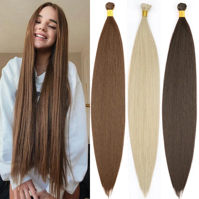 36 Inch Straight Bundles Hair Extensions Heat