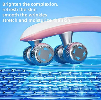 EMS micro-current roller thin face Massager y-face