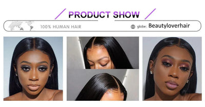 Straight Human Hair Wigs 6X4 Glueless Wigs Human Hair Ready To Wear 32 Inch Pre-Cut Human Hair Wigs Glueless For Black Women