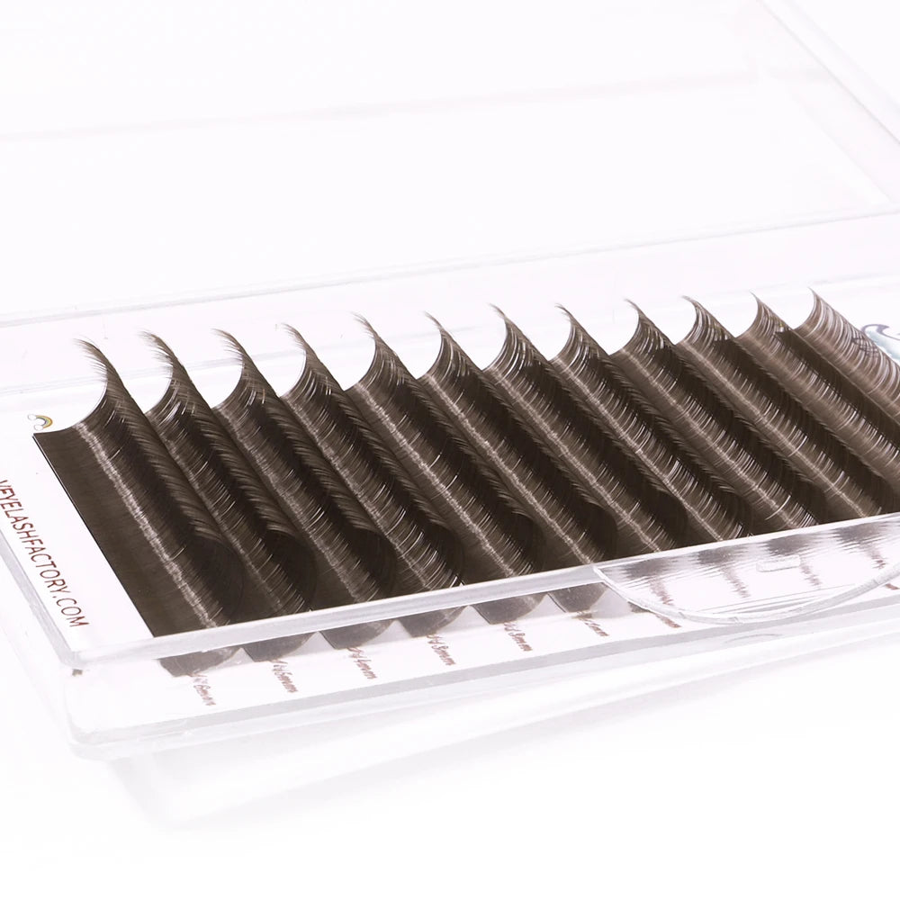 Latte Brown Volume Lash Extensions – 8–16mm