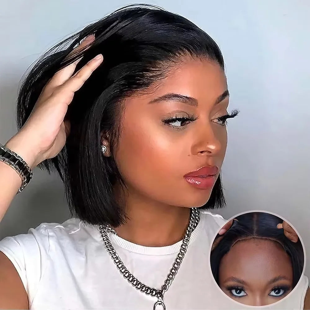 Straight Bob HD Lace Front Human Hair Wig