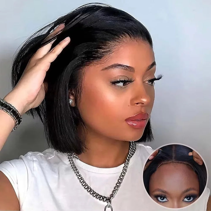 Straight Bob HD Lace Front Human Hair Wig