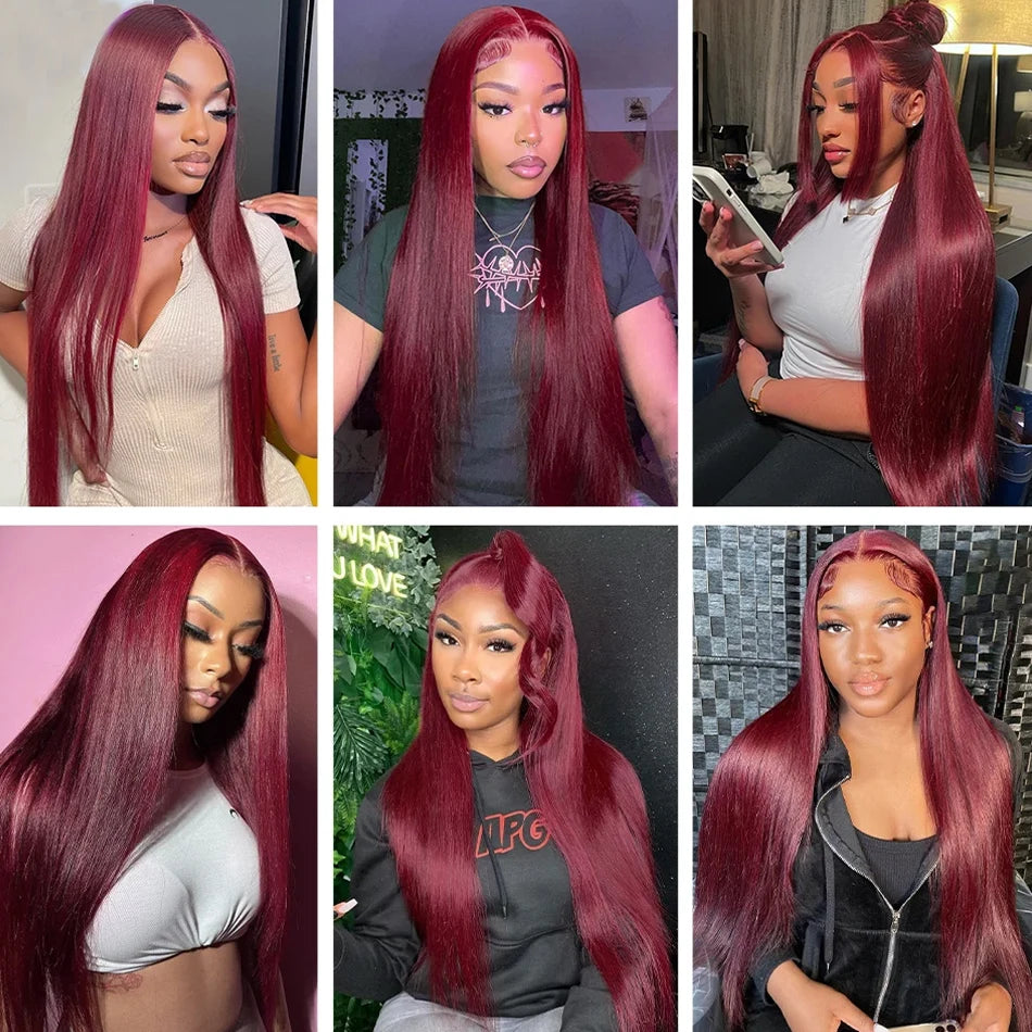 Burgundy Straight Human Hair Bundle