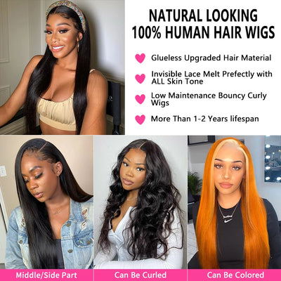 30 40 Inch Straight Lace Front Wig Brazilian 13x4  Lace