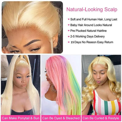613# HD Lace Frontal Wig 13X4 HD Lace Straight Lace Front Wig Human Hair 30 40 Inches 200% Density Brazilian Hair Wigs For Women