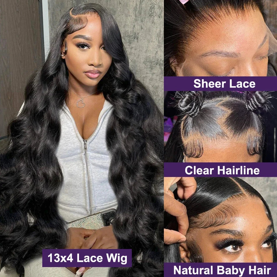 Wigirl HD Transparent 13x6 Body Wave Lace Front Human Hair Wigs Brazilian Remy 13x4 Lace Frontal Wig 5x5 Glueless Wig For Women