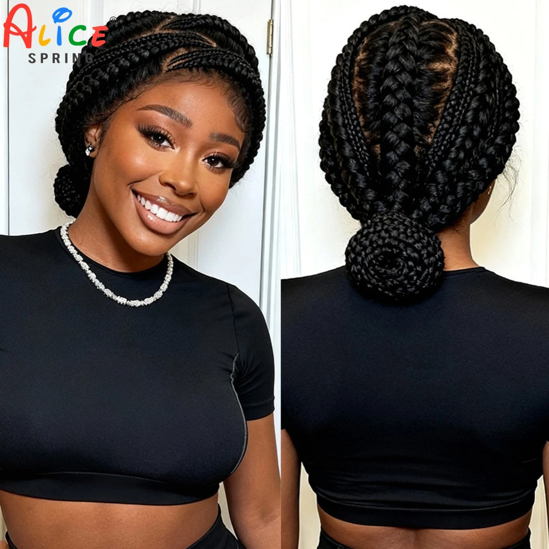 Handmade Bantu Cornrow Braided Wig - JoySky Hair