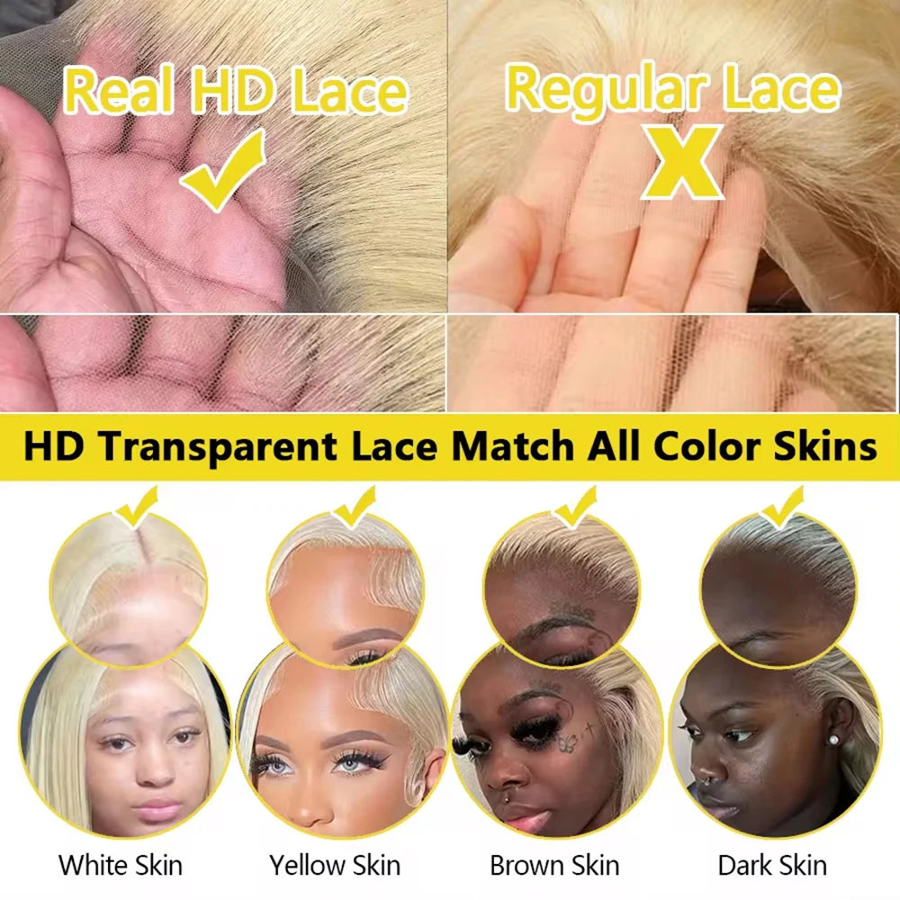 Honey Blonde Body Wave Lace Front Wig - JoySky Hair