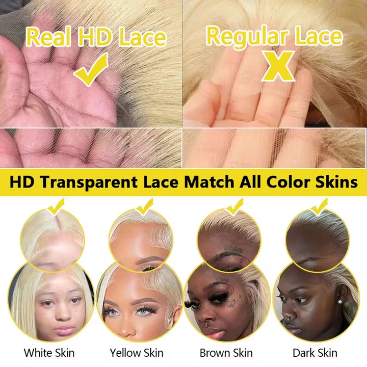 Honey Blonde Body Wave Lace Front Wig - JoySky Hair