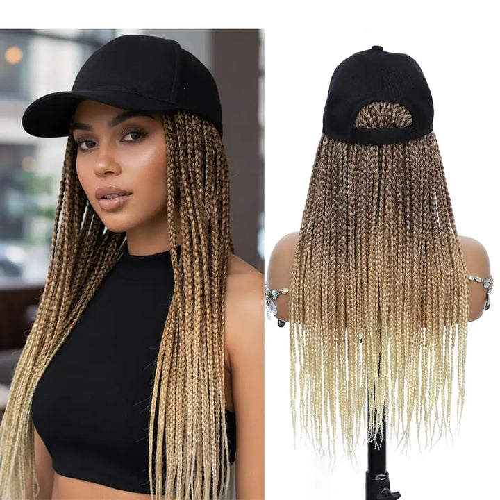 Baseball Cap with Braided Hair - JoySky Hair