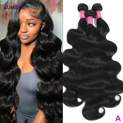 Body Wave100% Raw Virgin Human Hair Bundles Deal Brazilian Hair Weave Bundles 1/3/4 PCS Hair Weave Extensions 8-30" Double Weft