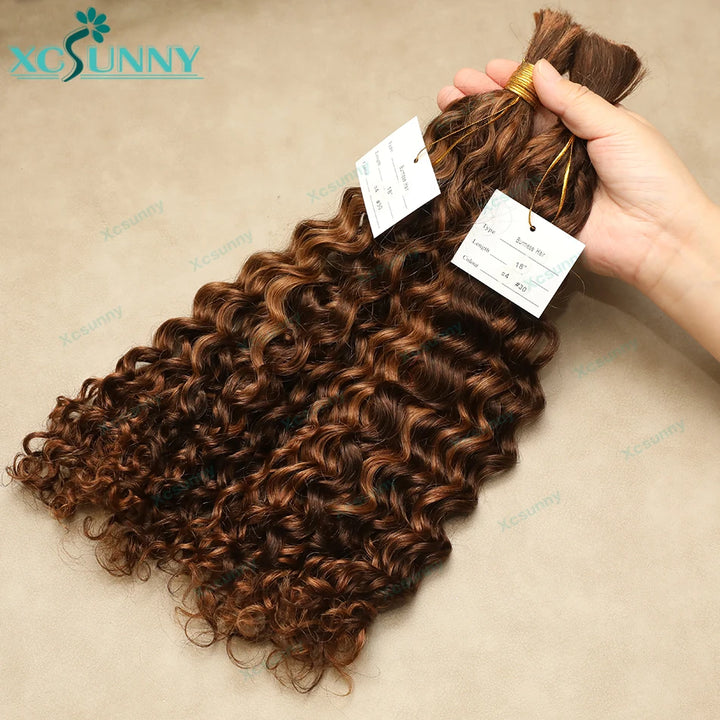 Loose Deep Curly Human Hair for Braiding - JoySky Hair