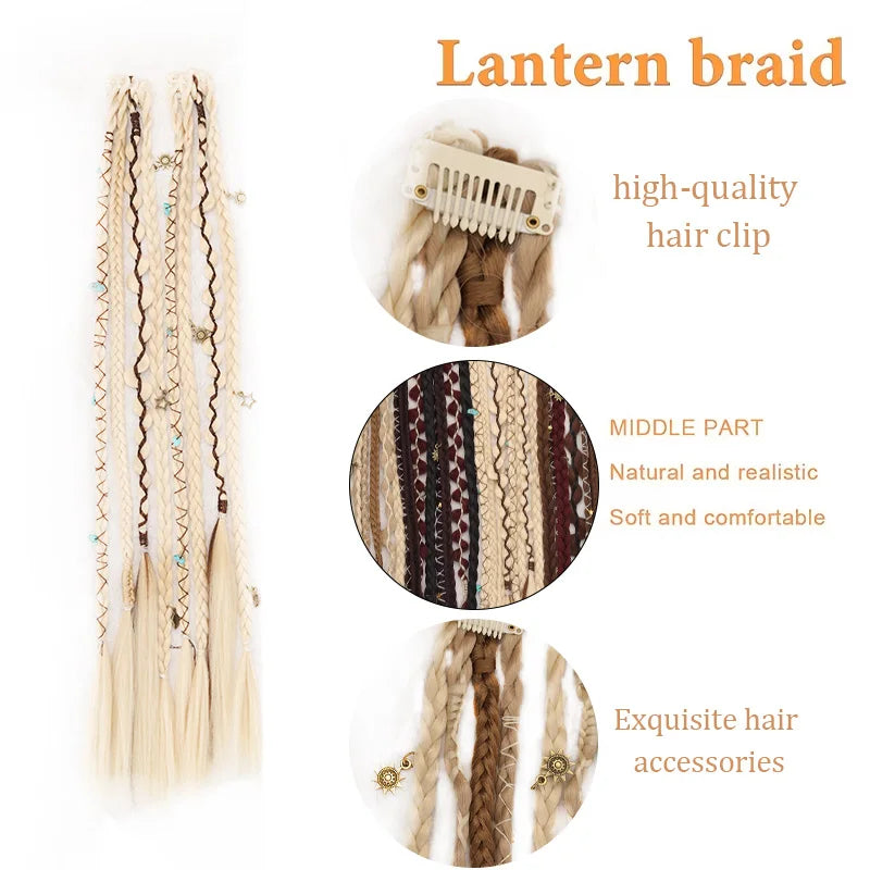 Long Hand-Woven Clip-In Hair Braid - JoySky Hair