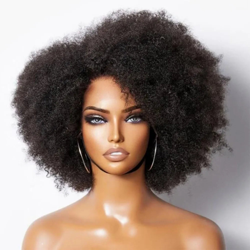 Short Kinky Curly HD Lace Front Hair Wig