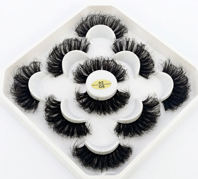 HBZGTLAD New 5 Pairs 25mm 3d Mink Lashes Faux Mink Lash Wispy Thick Natural Full Strip Lashes