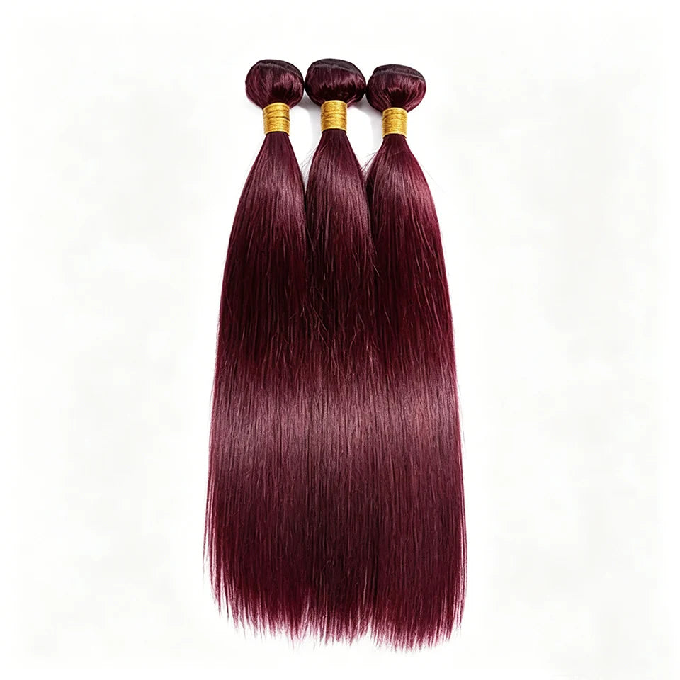Burgundy Straight Human Hair Bundle
