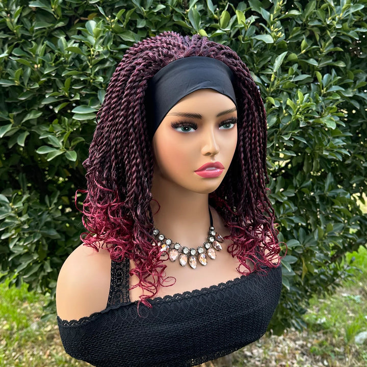 Short Twist Braided Headband Wig - JoySky Hair