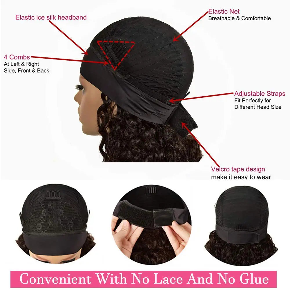 Kinky Curly Glueless Hair Lace Wig - JoySky Hair