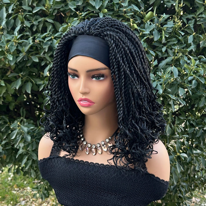 Short Twist Braided Headband Wig - JoySky Hair