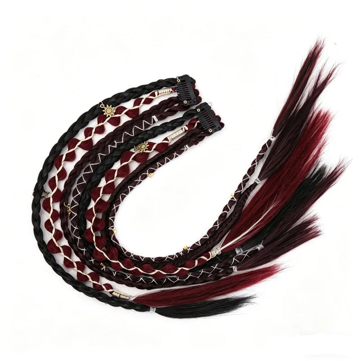 Long Hand-Woven Clip-In Hair Braid - JoySky Hair