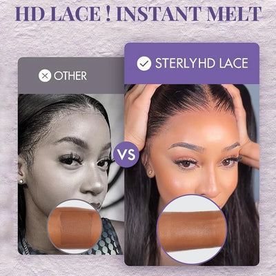 Straight Human Hair Real Full Lace Wig 200 Density Human Hair Wigs Preplucked HD 360 Full Lace Wig Bone Straight Lace Front Wig
