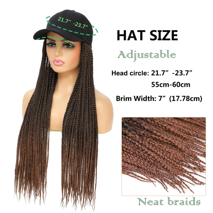 Baseball Cap with Braided Hair - JoySky Hair