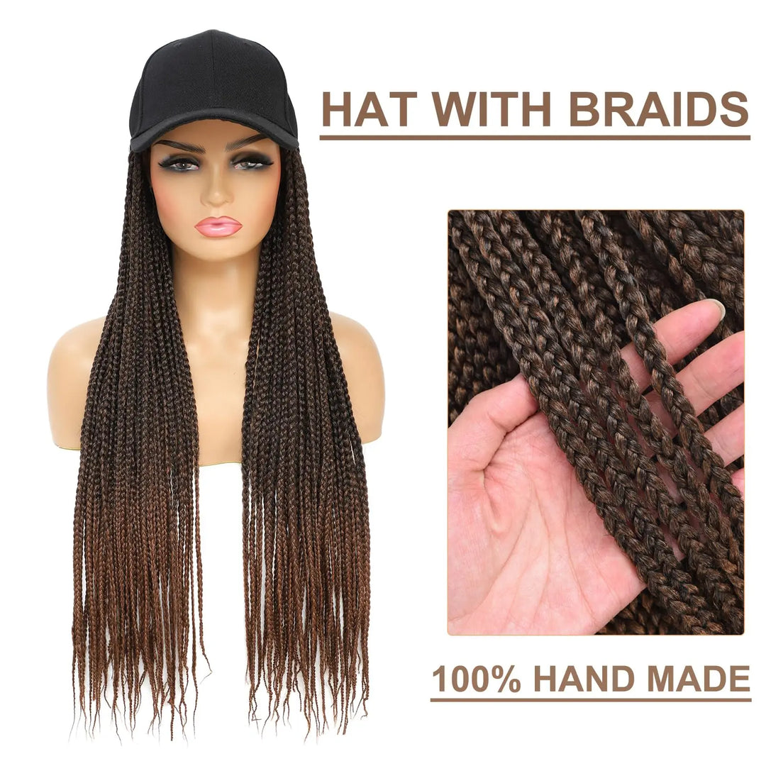 Baseball Cap with Braided Hair - JoySky Hair