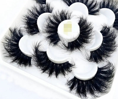 HBZGTLAD New 5 Pairs 25mm 3d Mink Lashes Faux Mink Lash Wispy Thick Natural Full Strip Lashes