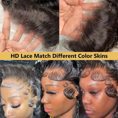 Body Wave Human Hair Wigs 100% Human Hair Quality 13X6 Hd Lace Frontal Wig 250 Density Brazilian Original 40Inch Lace Front Wigs