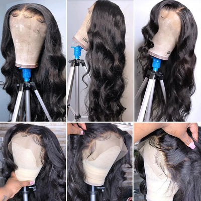 250 Density 13x6 Body Wave Lace Front Human Hair Wig Brazilian Remy 30 40 Inch 13x4 Hd Lace Frontal Wigs PrePlucked For Women
