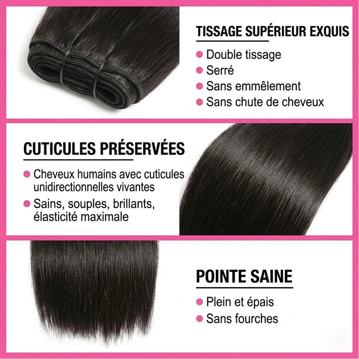 Bone Straight Human Hair Bundles – 30–32 Inch