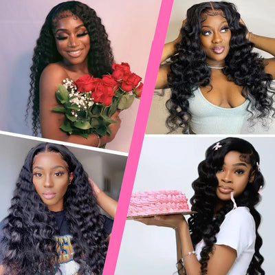 40 Inch Loose Deep Wave 13x4 13x6 Lace Front Human Hair Wigs 250 Density Water Curly Nature Wave HD Lace Frontal Wig Preplucked