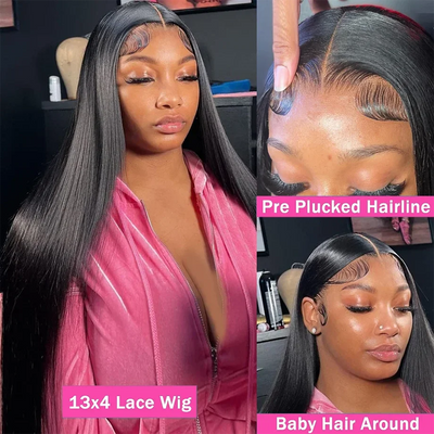 Straight Lace Front Human Hair Wig Brazilian Transparent 13x4 13x6 Lace Frontal Wig Human Hair For Women Brazilian Remy Hair Wig