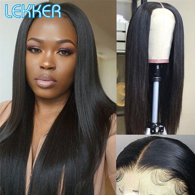 Lekker Straight 13x1 T Part Lace Front Human Hair Wig