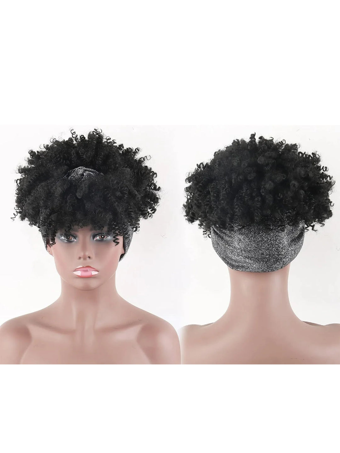 2-in-1 Curly Headband Synthetic Wig