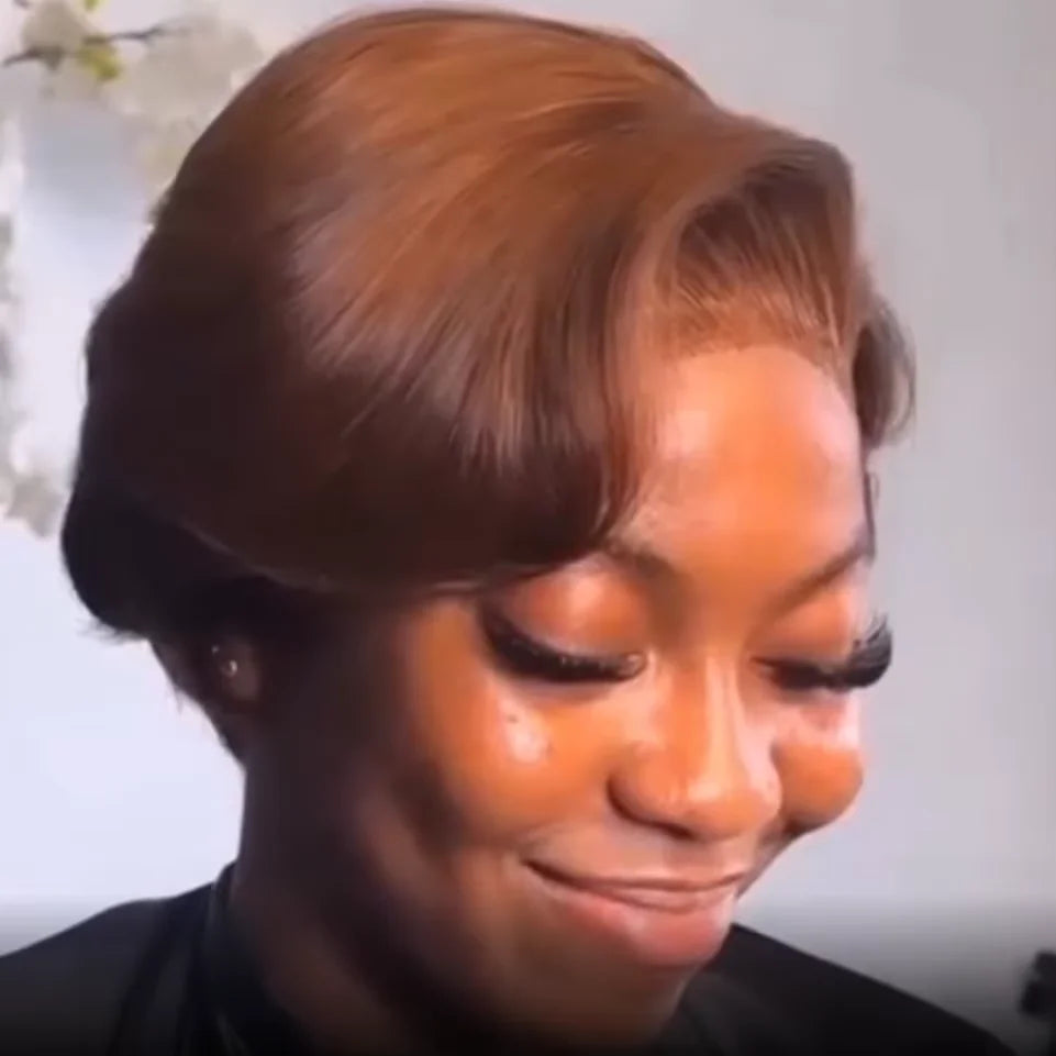 Side Part Pixie Cut Lace Front Human Hair Wig - JoySky Hair