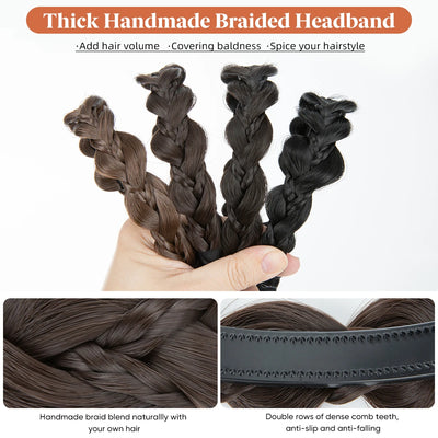 SARLA Synthetic Butterfly Braided Headband Hair Belt Plaited Hairband Bohemian Style Women Hairstyle Hairpieces H26