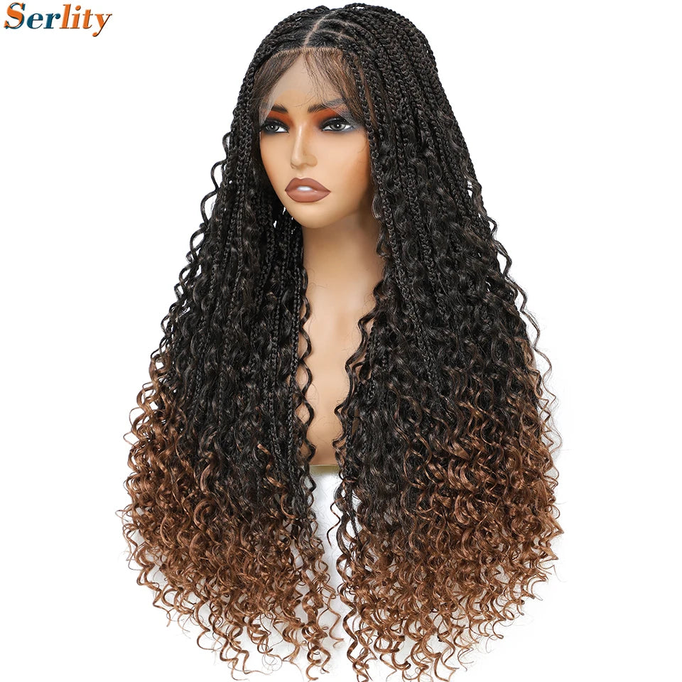 24-Inch Goddess Box Braid Lace Wig - JoySky Hair