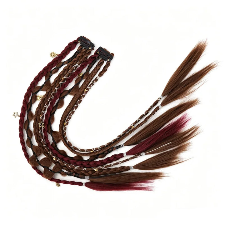 Long Hand-Woven Clip-In Hair Braid - JoySky Hair