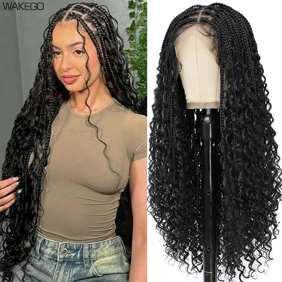 24-Inch Goddess Box Braid Lace Wig - JoySky Hair