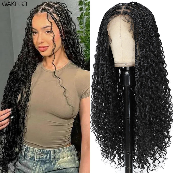 24-Inch Goddess Box Braid Lace Wig - JoySky Hair