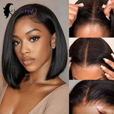Glueless Straight Bob Human Hair Wigs,13x6 Lace Front Wear And Go Wig,180 Density,10–16 Inch,100% Brazilian Remy Short Wigs For Black Women,Clearance Cheap Lace Wigs,Smooth Straight Texture Easy Styling For Daily Use Women
