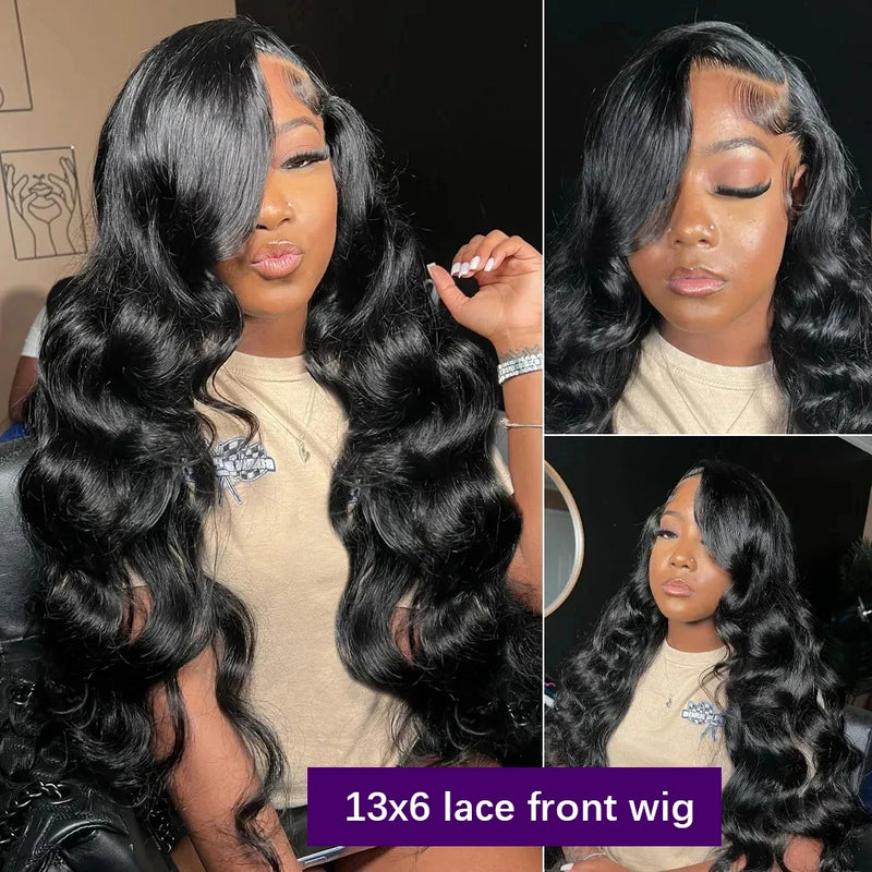 250 Density 13x6 Body Wave Lace Front Human Hair Wig Brazilian Remy 30 40 Inch 13x4 Hd Lace Frontal Wigs PrePlucked For Women