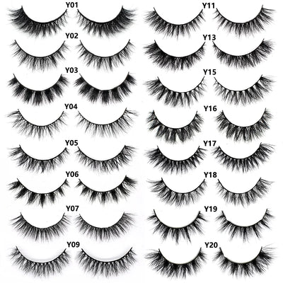 FOXESJI Real Mink Fluffy Short Eye Lashes Extension Wispy Soft Natural Short False Eyelashes Daily Wear Full Strip Lashes Makeup