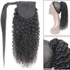 Ponytail Human Hair Wrap Around Brazilian Remy Human Hair For Women Ponytail Extensions Curly Wrap Around Ponytail 24 Inches