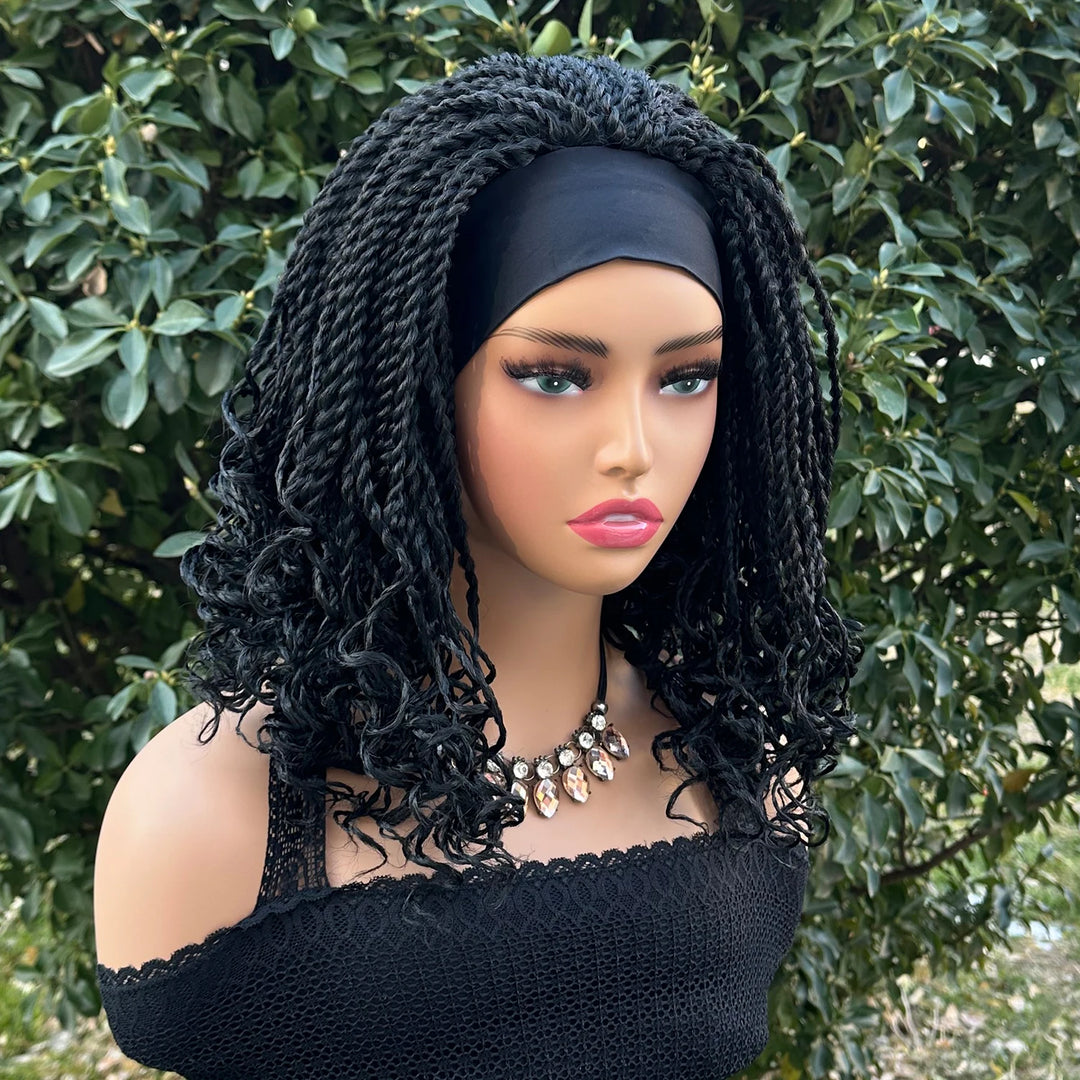 Short Twist Braided Headband Wig - JoySky Hair