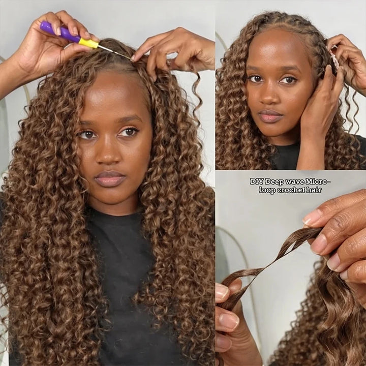 Chocolate Brown Deep Wave Human Hair Bundles